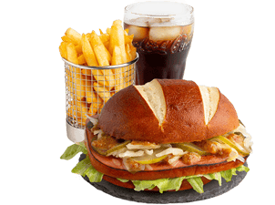 Burgermenü Leberkäs Royal Burgermenü Leberkäs Royal