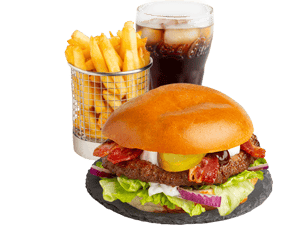 BBQ Bacon Burgermenü BBQ Bacon Burgermenü