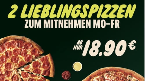 2 Pizzen (M) für 23,90 €