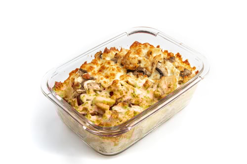 Nudelgratin Hähnchenfilet & Champignons