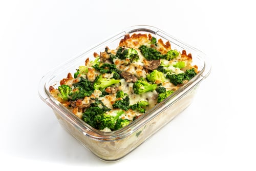 Nudelgratin Champignons, Spinat & Broccoli