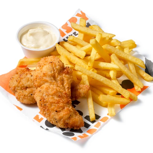 Kids menu Krispy chicken tenders