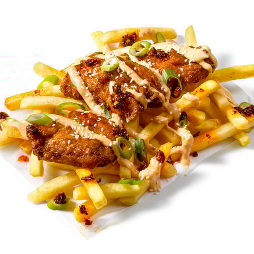 Loaded fries Krispy chicken