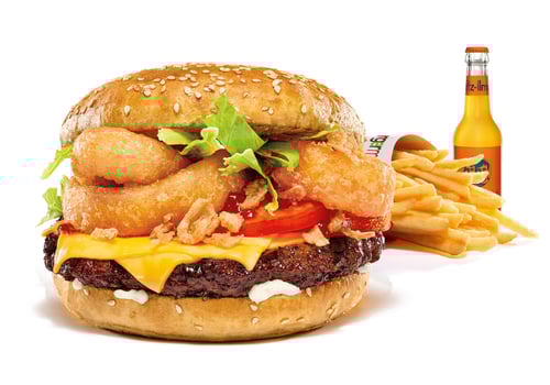 Unser Big Angus Cheese’n’Onion-Menü