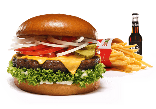 Unser Cheese Burger-Menü