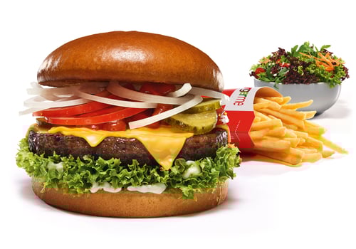 Unser Cheese Burger-Menü