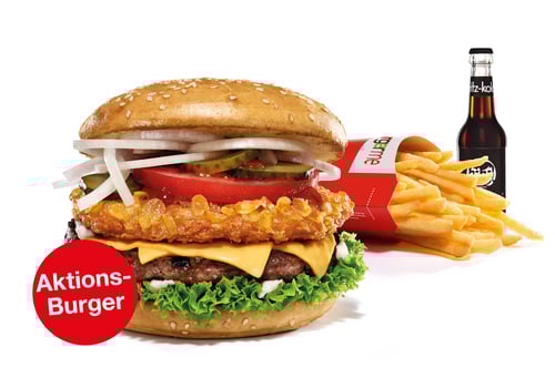 Unser Chick'n'Beef-Menü