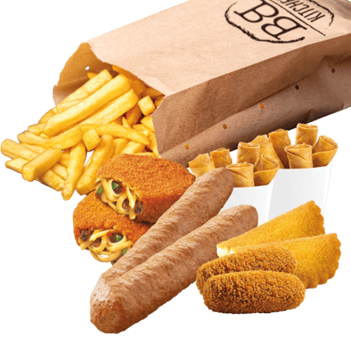 Familiepakket frites inclusief 6 snacks
