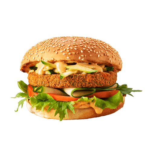 Vegetarische spinazie/kaasburger