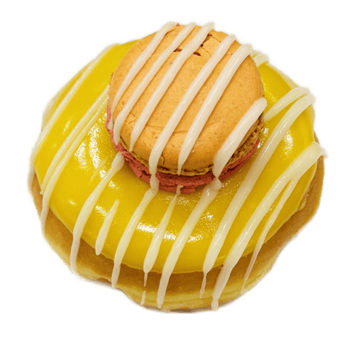 Mango Cheesecake Macaron Donut