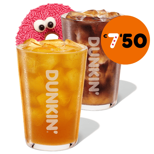 1 Donut + 2 Small Iced Drinks
