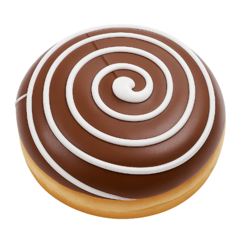 Swirl Donut Filled With Nutella