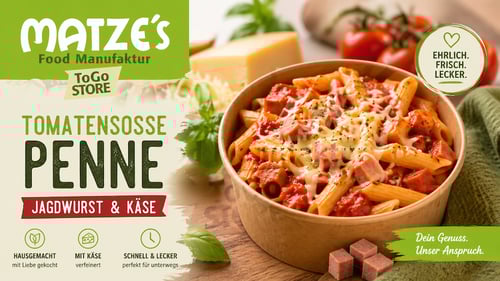 Penne Jagdwurst Tomatensoße