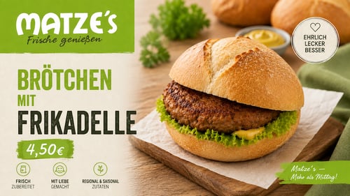 Brötchen mit Frikadelle