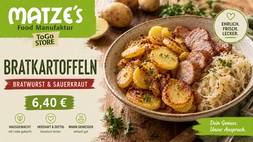 Bratwurst Bratkartoffeln