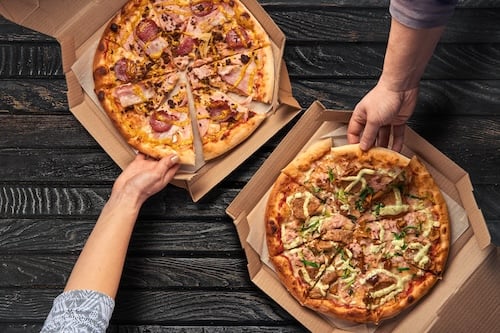 Pizza halb, halb