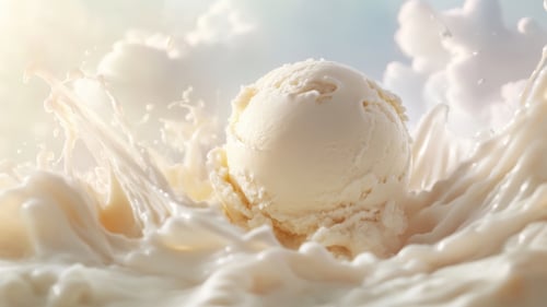 Eiscreme Bourbon-Vanille