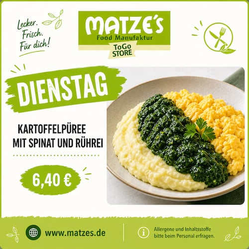 Kartoffeln mit Spinat und Spiegelei 