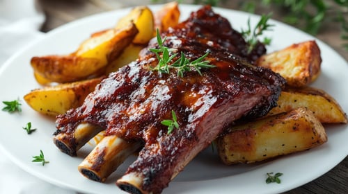 Spareribs mit Pommes