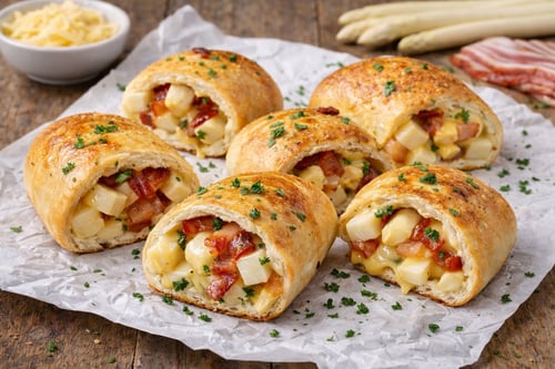 Pizzabrötchen Spargel Balls