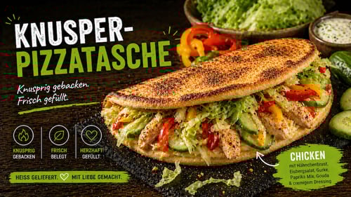 Mini Pizzatasche Chicken