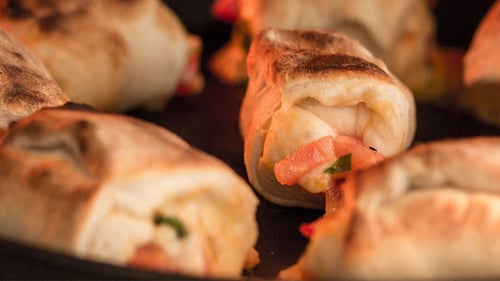 Pizzabrötchen Spargel Balls