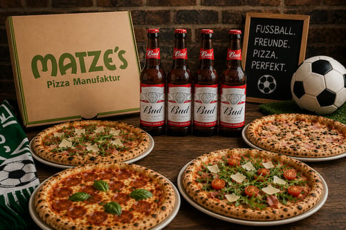 WM Aktion for 4/ 4 Medium Pizzen + 4 BUD Bier