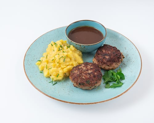 Kalbsfleischpflanzerl mit Bratensoße
