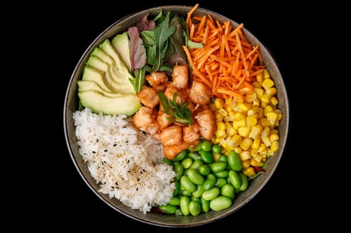 Funa Poke Bowl Fried Salmon
