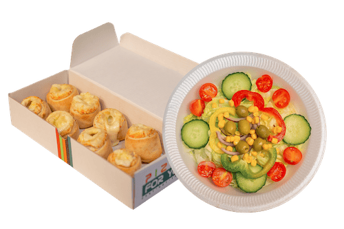 Gartenliebe Salat & Pizzabrötchen Cheesy