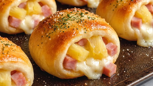 Pizza Brötchen Hawai
