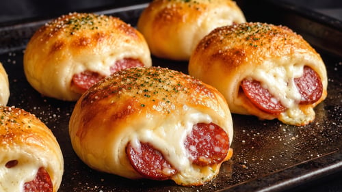 Pizza Brötchen mit Sucuk 