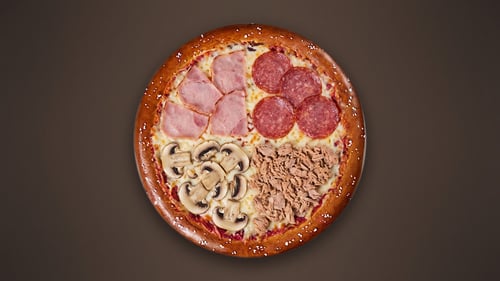 Brezel Pizza 4 Jahreszeiten 26cm