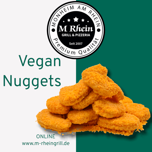 Vegan  Hähnchen Nuggets 8 Stk. mit Pommes