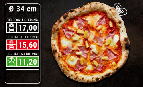 Pizza Hawaiiana Ø 34cm