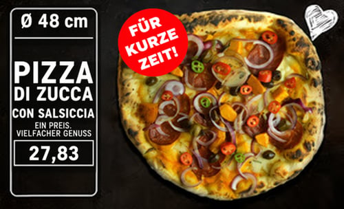 Pizza di Zucca con Salsiccia Ø 48cm