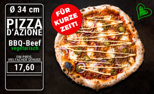 Pizza BBQ-Beef (vegetarisch)