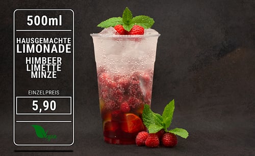 Limonade Himbeer Limette Minze