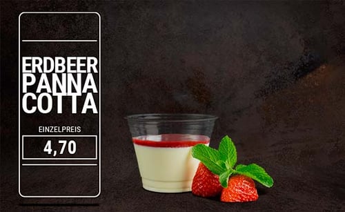 Hausgemachtes Erdbeer Panna Cotta