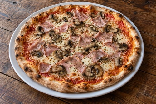 Pizza Prosciutto e Funghi  50cm