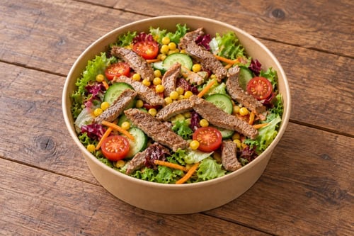 Fitnessteller mit Kalbfleisch