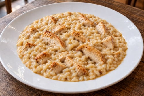 Risotto mit Pouletfleisch