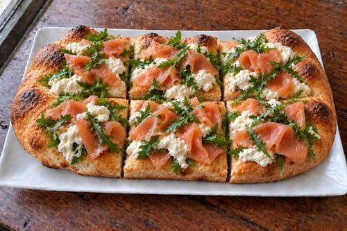 Focaccia Salmone e Stracciatella