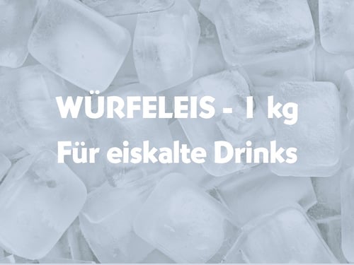 1kg WÜRFEL EIS für deine Drinks!
