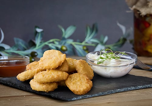 vegane Nuggets (12 Stück) mit veganer Aioli