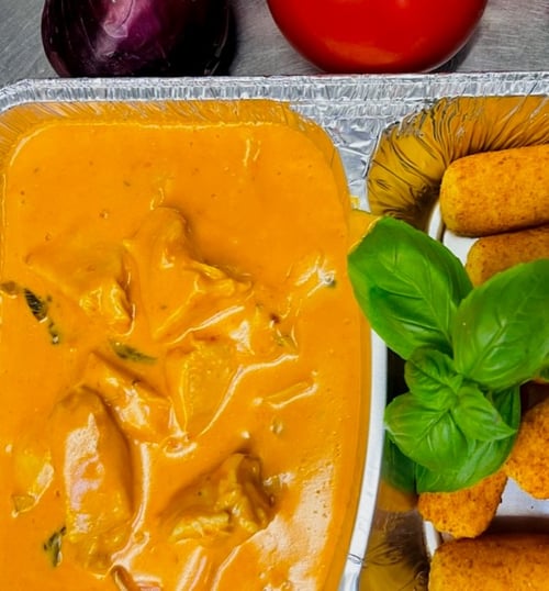 Geschnetzeltes Hähnchenbrustfilet mit Weißwein