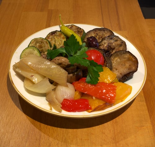 Vegetarischer Vorspeisen Teller