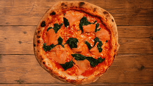 Pizza Salmone  e Spinaci normal