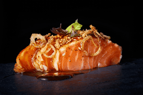 BBQ LACHS SASHIMI - 6pc. -