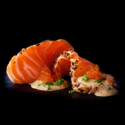 CREAMY LACHS SASHIMI - 6pc. -